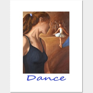 Dancer woman girl watching other dancers Posters and Art